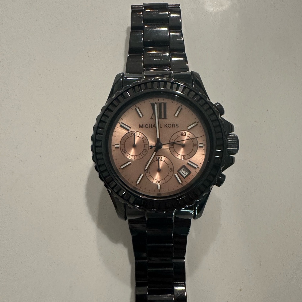 Michael Kors Black and rose gold Watch